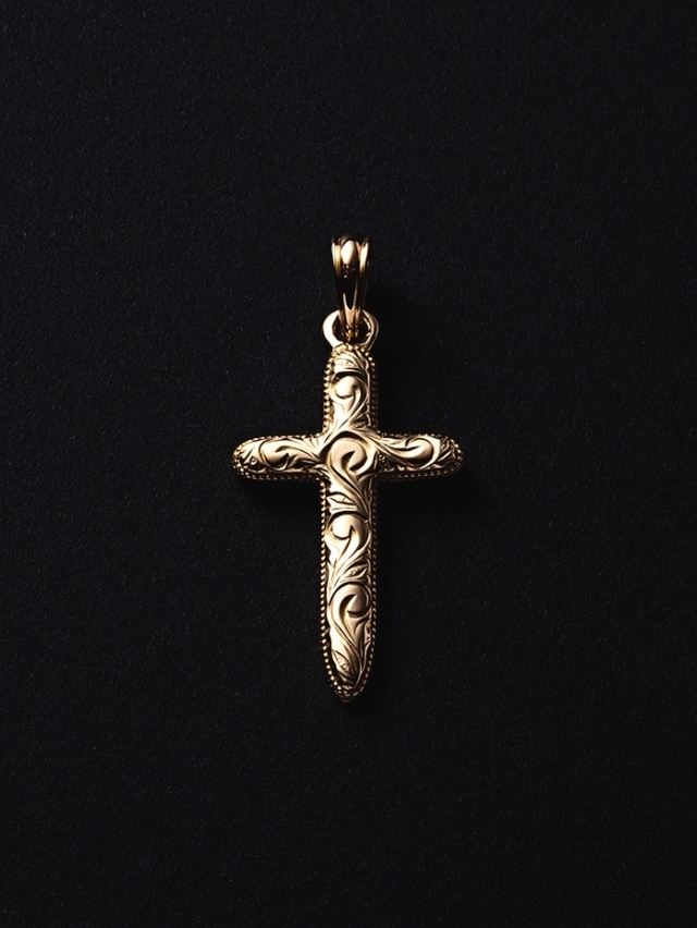 ANTIDOTE BUYERS CLUB　　「Engraved Cross Pendant 」　　K18 製 ペンダントトップ