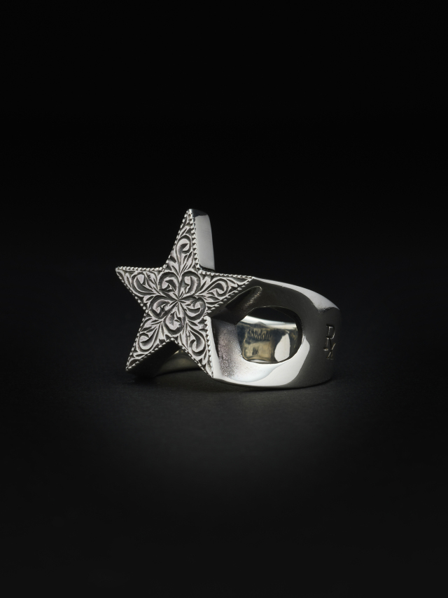 ANTIDOTE BUYERS CLUB 「Engraved Star Ring」 SILVER950 製 リング
