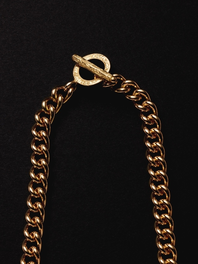 ANTIDOTE BUYERS CLUB 「Engraved Toggle Chain」 18K 製 ネックレス
