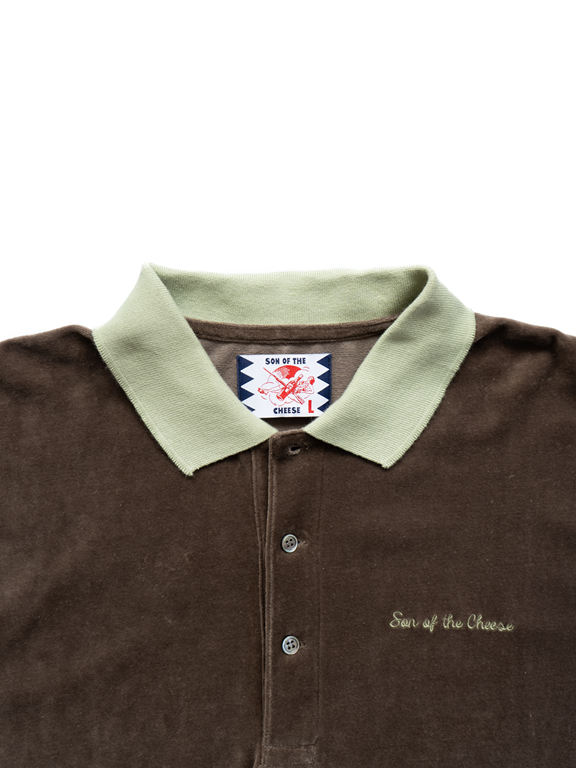 SON OF THE CHEESE 「VELOUR POLO」 ベロアポロシャツ