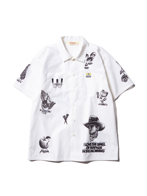SOFTMACHINE 「SCRAWL SHIRTS S/S」 オープンカラーシャツ