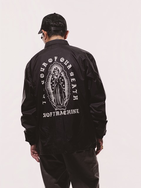 softmachine ナイロンコーチJKT新品未使用black XL SOFTMACHINE 「LAST TIME JK」 ナイロンコーチジャケット