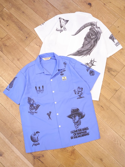 SOFTMACHINE 「SCRAWL SHIRTS S/S」 オープンカラーシャツ