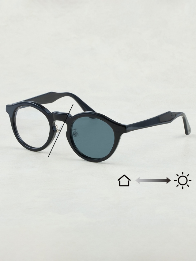 OWN　　「#21　BLACK / CLEAR to GREY (調光レンズ)」　　ボストンタイプグラッシーズ