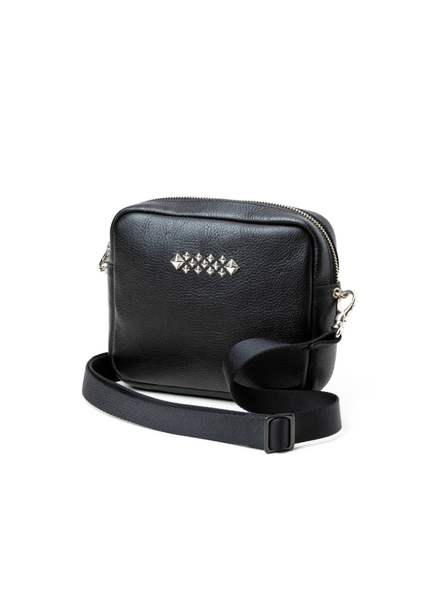 CALEE   「STUDS LEATHER SHOULDER BAG ＜BOX TYPE＞ 」　レザーショルダーバッグ