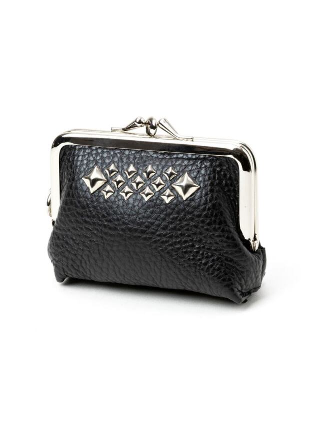 CALEE   「STUDS LEATHER INTERNAL FLEX FRAME TYPE 2WAY MULTI WALLET」　がま口 レザーウォレット