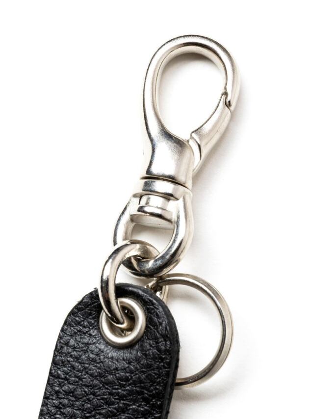 CALEE 「STUDS LEATHER FLAT KEY RING」 レザーキーリング