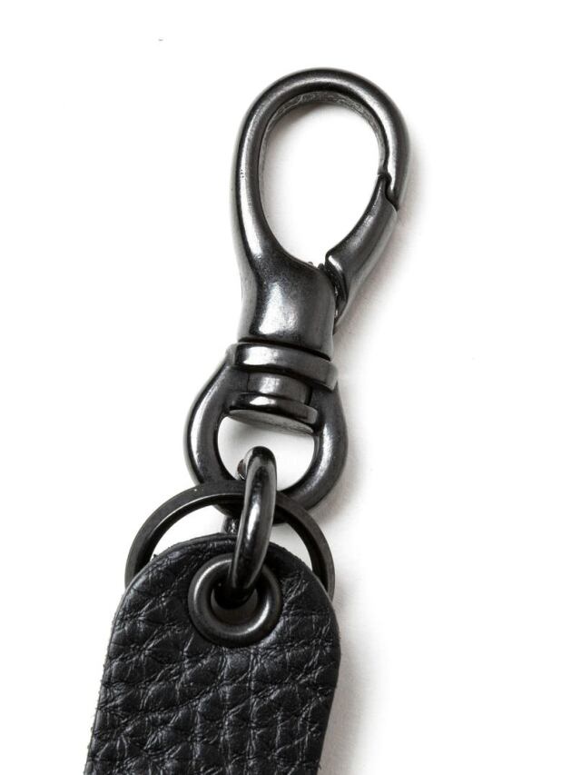 CALEE レザー　キーリング CALEE 「STUDS LEATHER FLAT KEY RING」 レザーキーリング