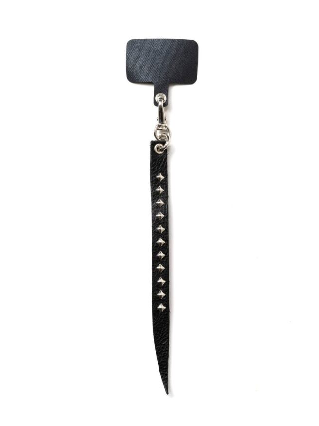 CALEE 　「STUDS & KNITTING LEATHER SMART PHONE STRAP」　フォンタブ レザーストラップ