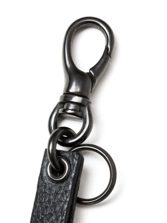 CALEE 「STUDS & KNITTING LEATHER LONG KEY RING <TYPE B>」 スタッズ  