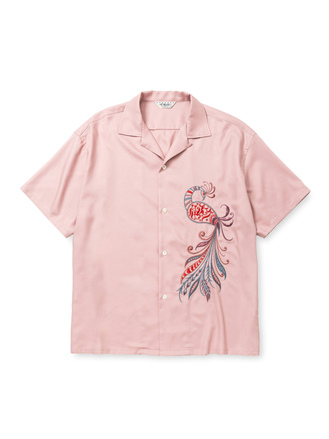 CALEE 「× MIHO MURAKAMI EMBROIDERY SH」 オープンカラーレーヨンシャツ