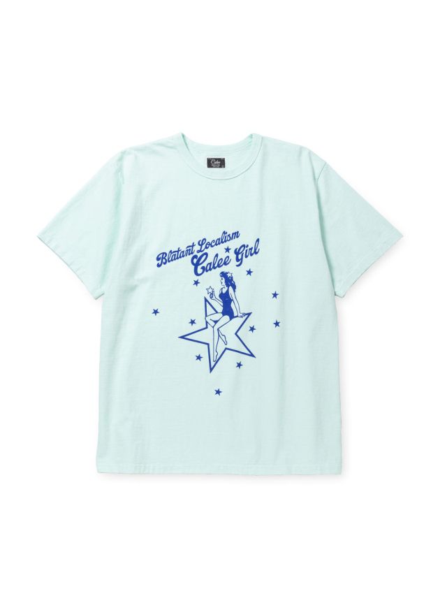 CALEE 「BINDER NECK CAL GIRL VINTAGE TEE」 プリントティーシャツ