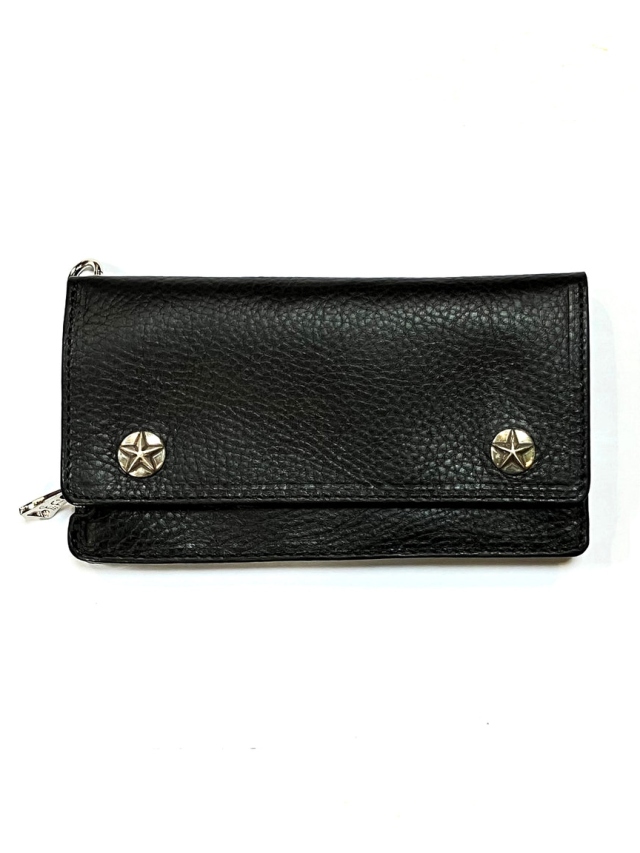 CALEE 　「SILVER STAR CONCHO LEATHER LONG WALLET」　レザーロングウォレット