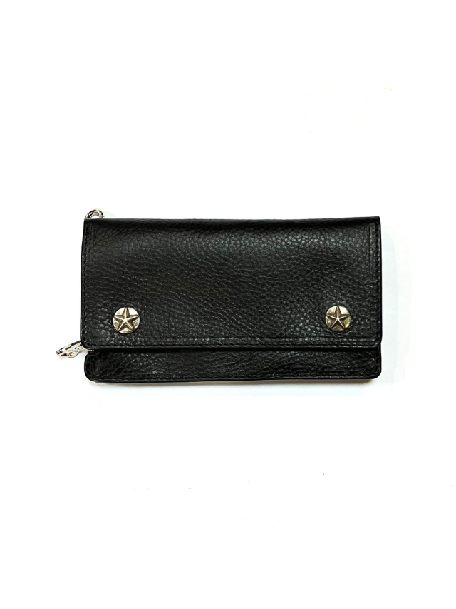 CALEE 　「SILVER STAR CONCHO LEATHER LONG WALLET」　レザーロングウォレット