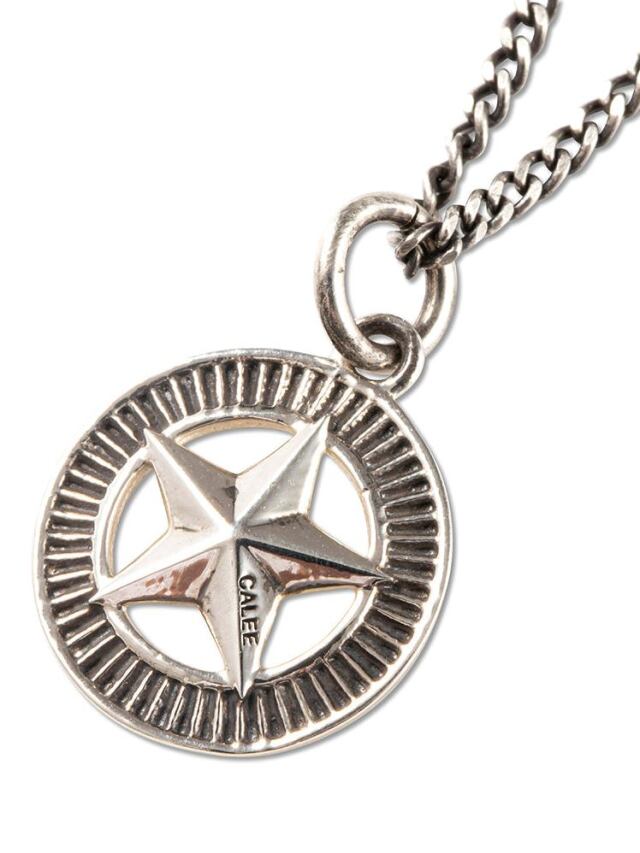CALEE 「SILVER STAR CONCHO NECKLACE」 SILVER 925製 コンチョ