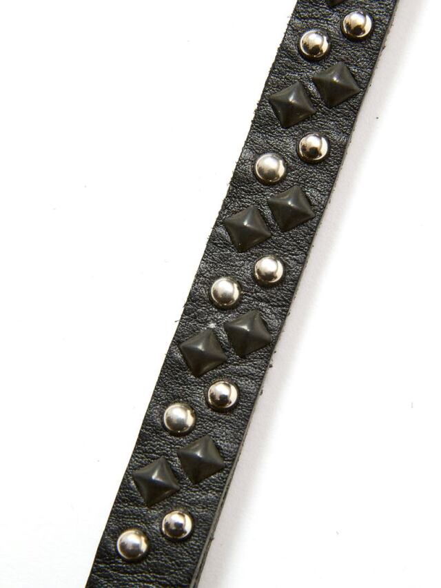 CALEE 「ROUND & PYRAMID STUDS LEATHER SHORT KEY RING」 スタッズ