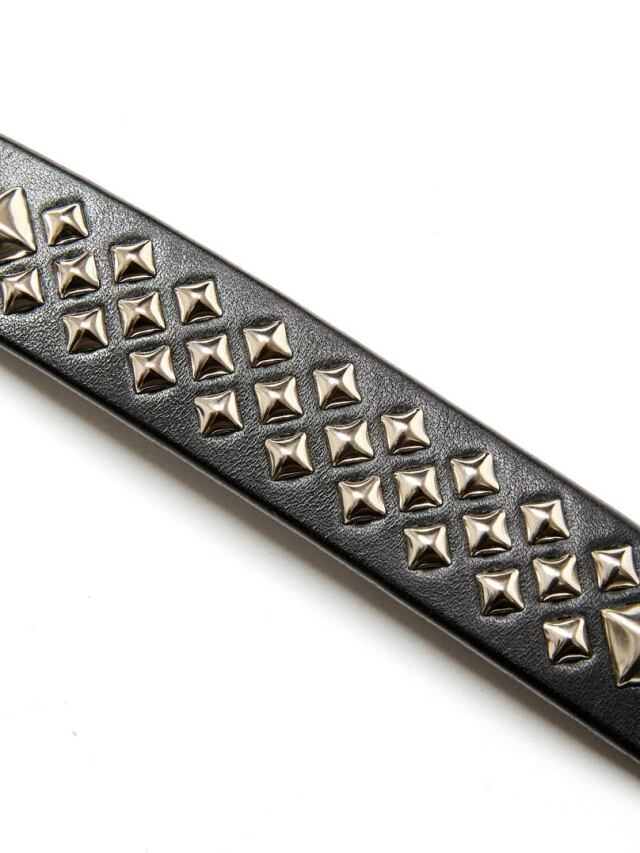 CALEE ナローベルト　mサイズ　即完売品　スタッズ CALEE 】 STUDS LEATHER NARROW BELT ( スタッズ レザー ナロー