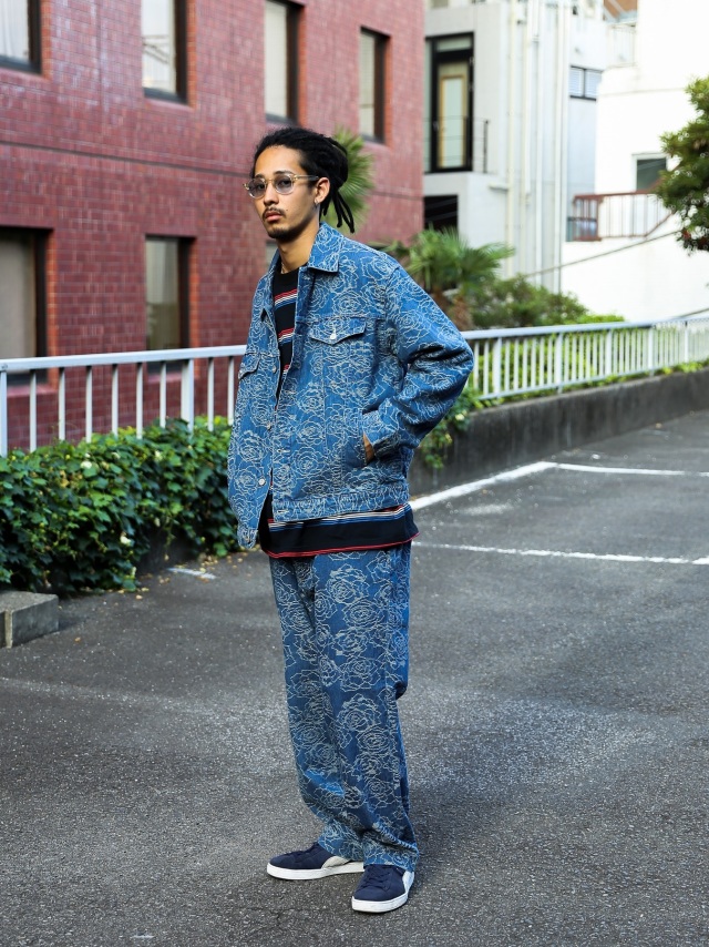 CALEE 「ROSE PATTERN JACQUARD 3RD TYPE DENIM JACKET」 3rdタイプ