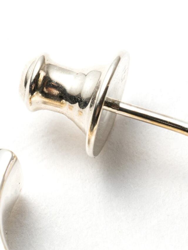 CALEE 「STUDS ROLL SILVER PIERCE ＜LARGE＞」 SILVER 925製 ロール