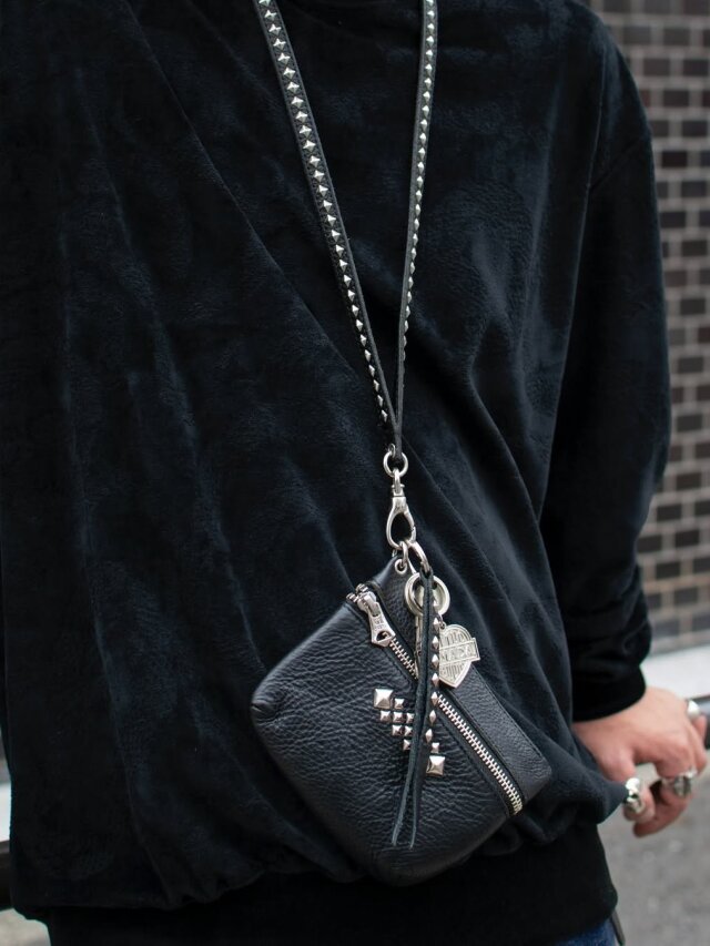 CALEE 「STUDS LEATHER KEY HOLDER」 レザーキーホルダー