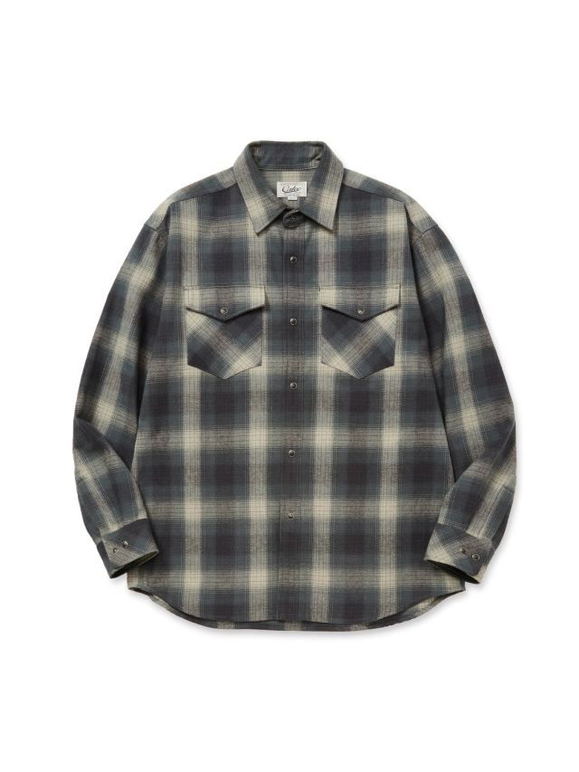 CALEE 「OMBRE CHECK WESTERN L/S SH 」 オンブレーチェックシャツ