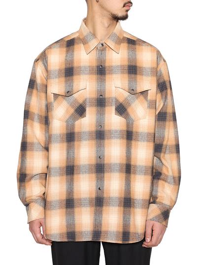 CALEE 「OMBRE CHECK WESTERN L/S SH 」 オンブレーチェックシャツ