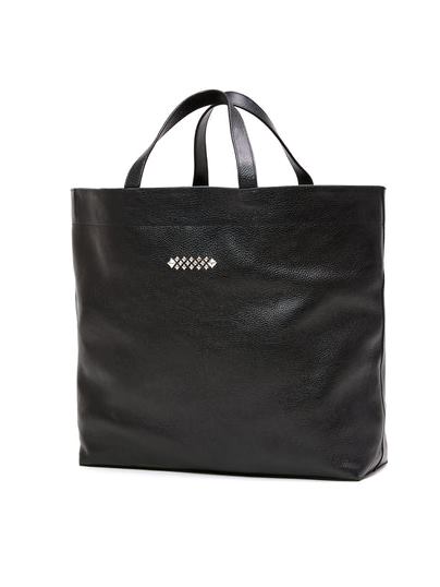 CALEE 黒レザー バッグ CALEE - STUDS LEATHER SHOULDER BAG ＜REGULAR＞ (BLACK