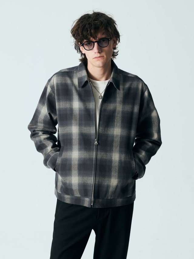 CALEE 「OMBRE CHECK SWINGTOP」 オンブレーチェックスウィング