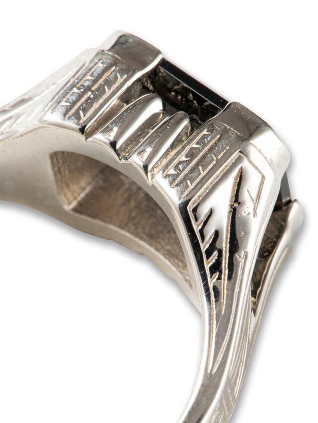 CALEE 「CUT STONE SILVER RING ＜BLACK CUBIC＞」 SILVER 925製 リング
