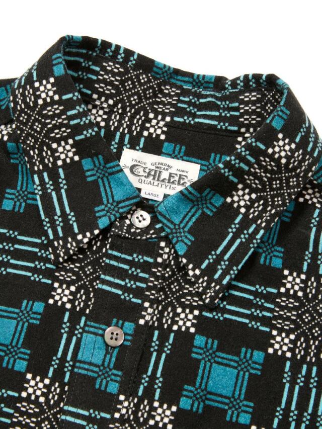 CALEE 「PRINT NEL L/S SH」 フランネルチェックシャツ