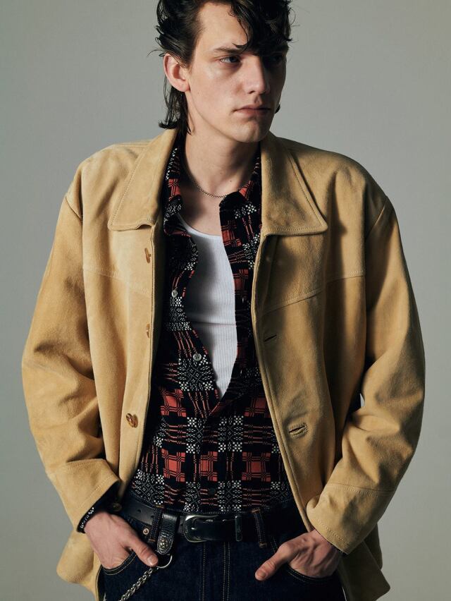 極美品　レザージャケット calee CALEE ハンガー付 CALEE/CROME LEATHER AWARD TYPE JACKET（BLACK）［レザーアワードJKT