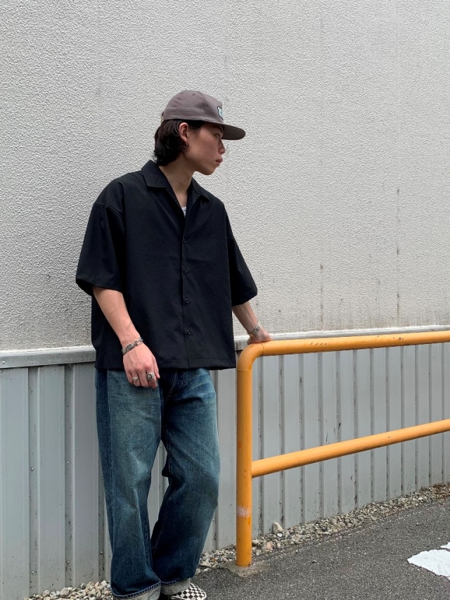 CALEE 「5 LENGTH PLANE SH」 5分袖 オープンカラーシャツ