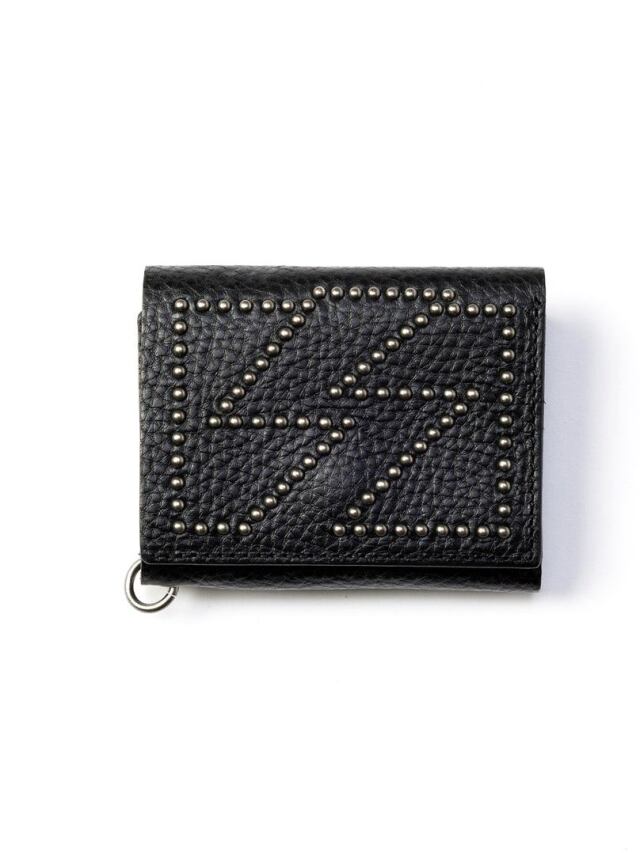 CALEE  　「LIGHTNING LEATHER MULTI WALLET <EXCLUSIVE>」　　スタッズレザー マルチウォレット