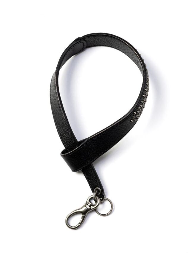 CALEE 　「ROUND STUDS LEATHER HAND STRAP KEY RING」　スタッズレザー ハンドストラップキーリング