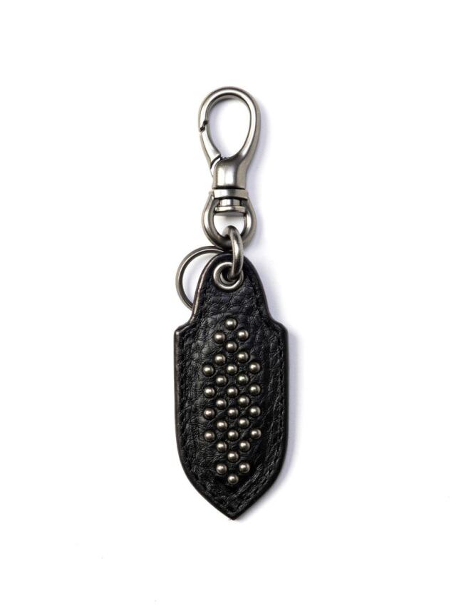 CALEE 　「ROUND STUDS LEATHER KEY RING ＜TYPE A＞」　スタッズレザーキーリング