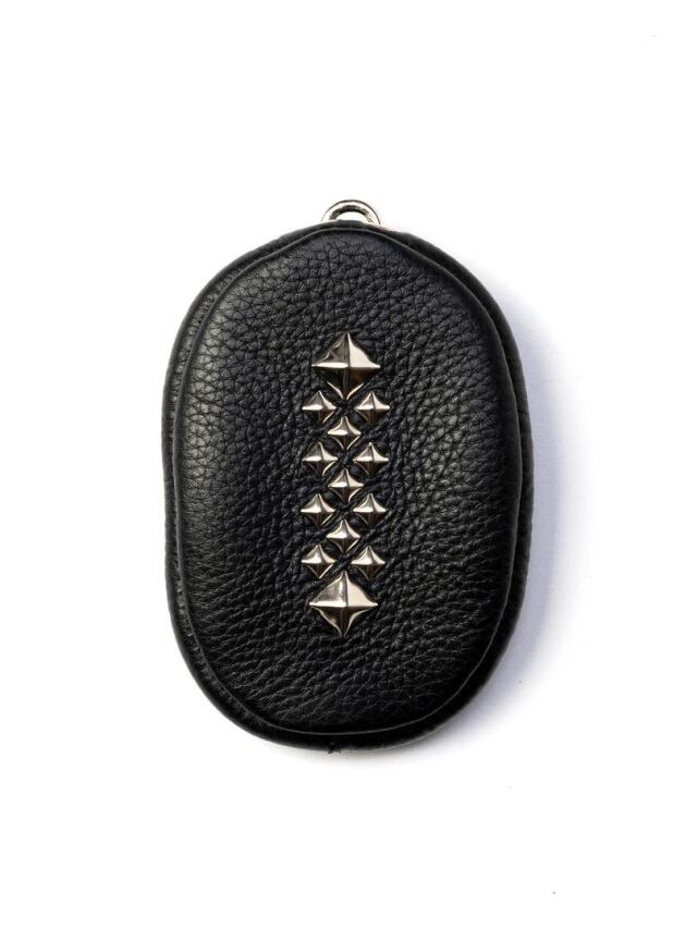 CALEE  　「STUDS LEATHER ZIP COIN CASE」　　スタッズレザー ジップコインケース