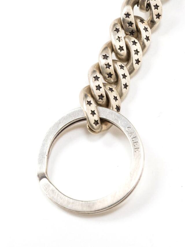 Mコーエン M.cohen key デザイン 鍵タイプ シルバー925 バングル CALEE 「SILVER STAR KEY CHAIN」 シルバー925製 キーチェーン
