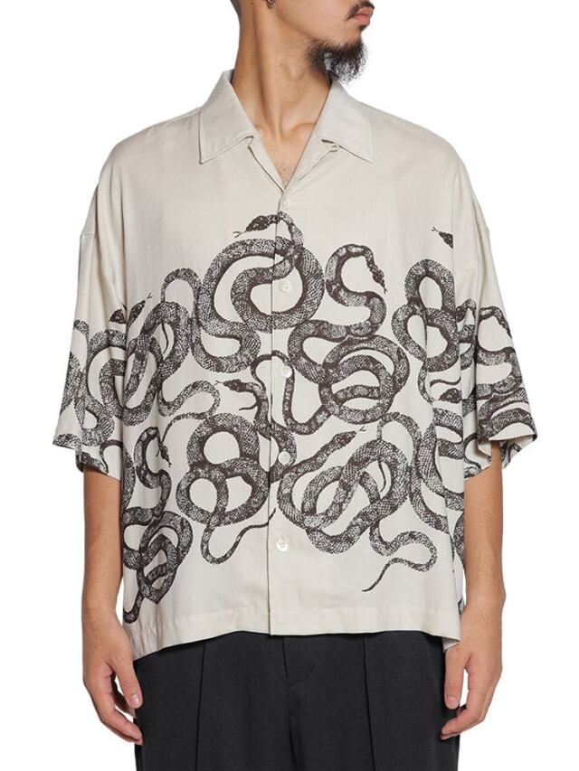 トップス CALEE snake pattern drop shoulder 70726f647563742f32303235303532