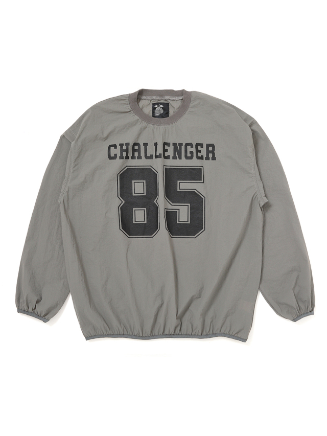 CHALLENGER 「L/S NUMBERS WIND CREW」 ナイロン クルーネックシャツ
