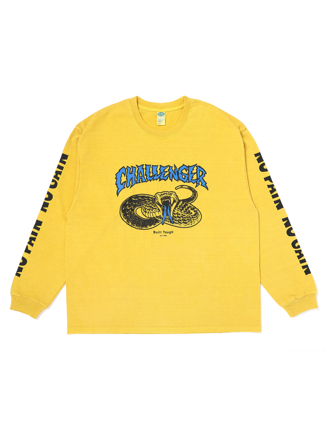 CHALLENGER 「L/S PIGMENT SNAKE TEE」 ピグメントダイ ロングスリーブ