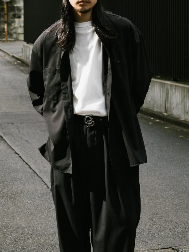 COOTIE 「T/W Work L/S Shirt <PLAIN>」 オープンカラー ワークシャツ