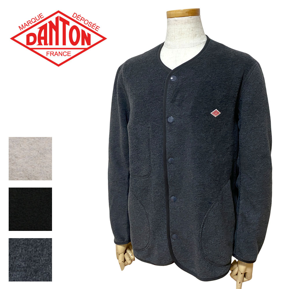 DANTON ダントン フリース ノーカラージャケット レディース JD-8911