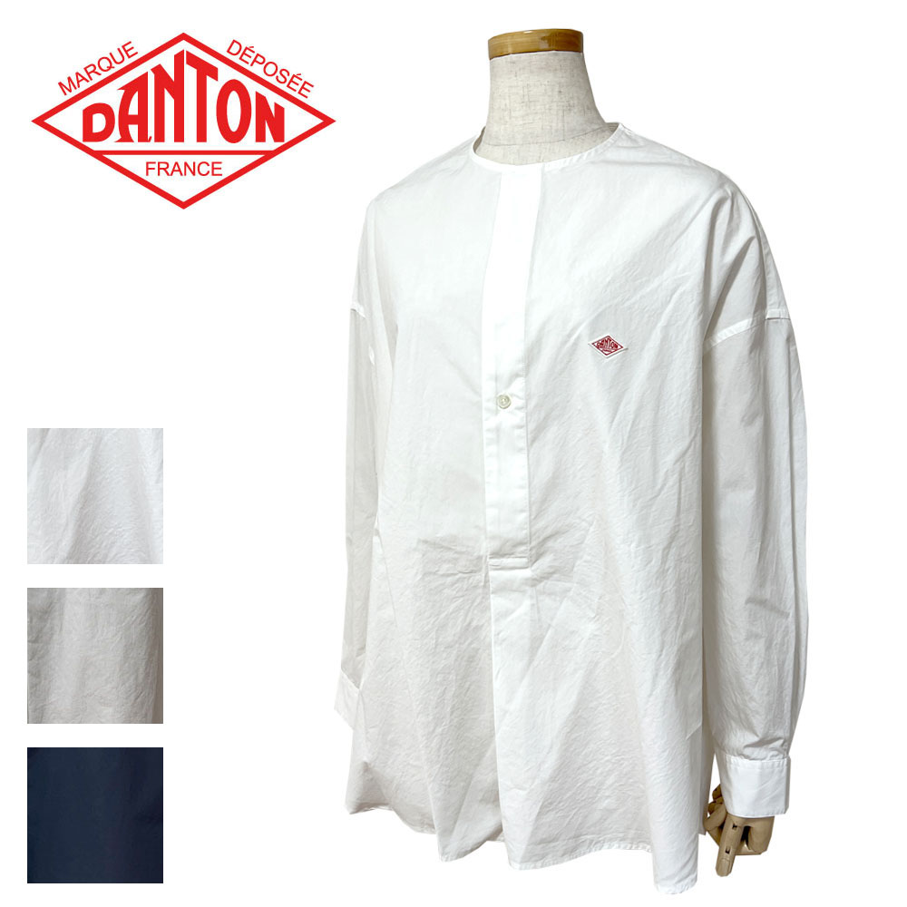 DANTON ダントン タイプライター カラーレスシャツ レディース DT-B0231 ATY