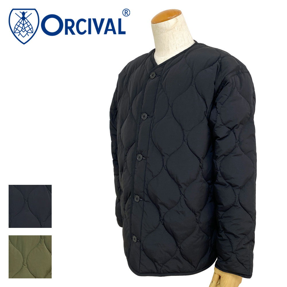 Orcival キルトダウン ノーカラージャケット Men's 【OR-A0089 NSY】