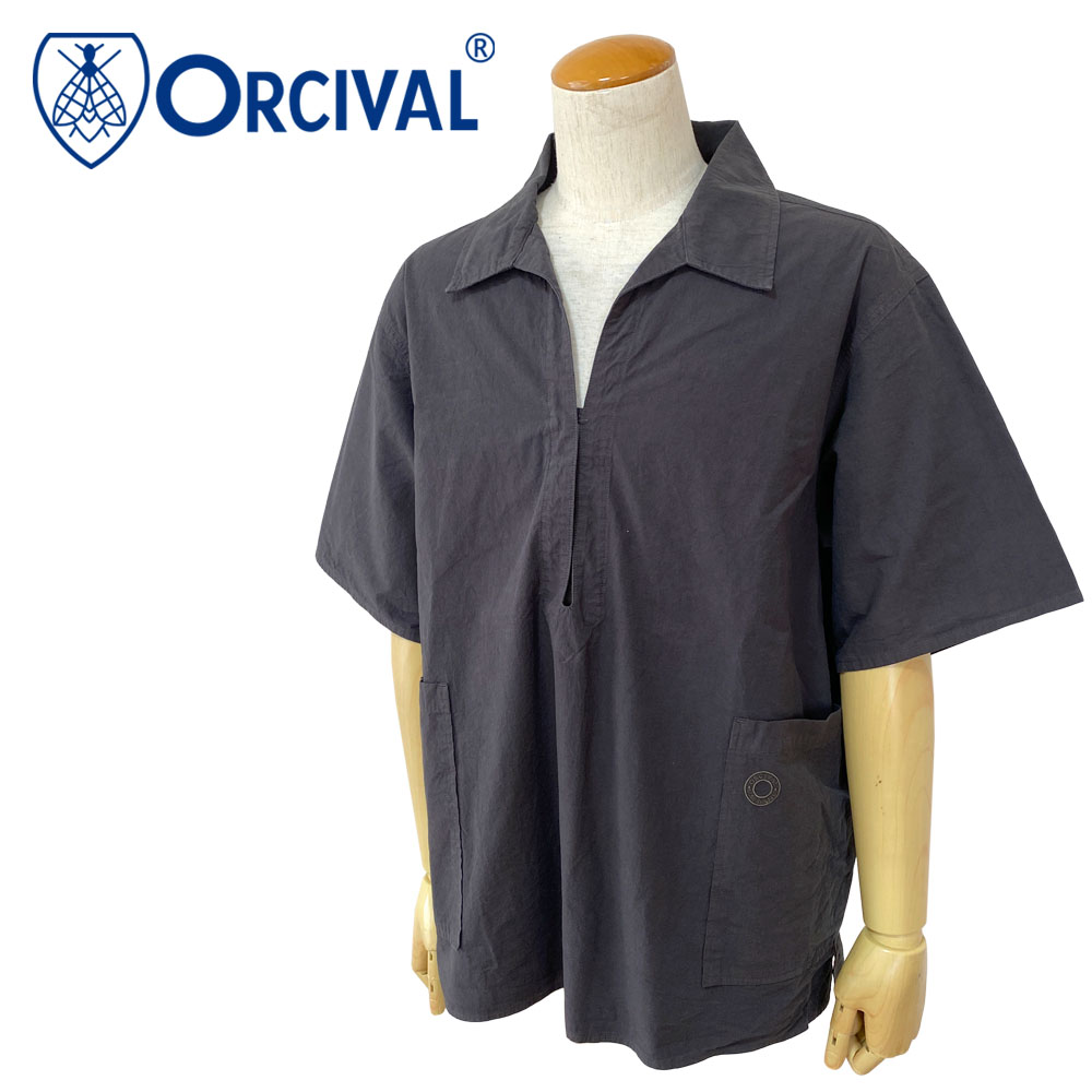 Orcival オーシバル ガーメントダイ スキッパー 半袖シャツ メンズ OR-B0448 GDP