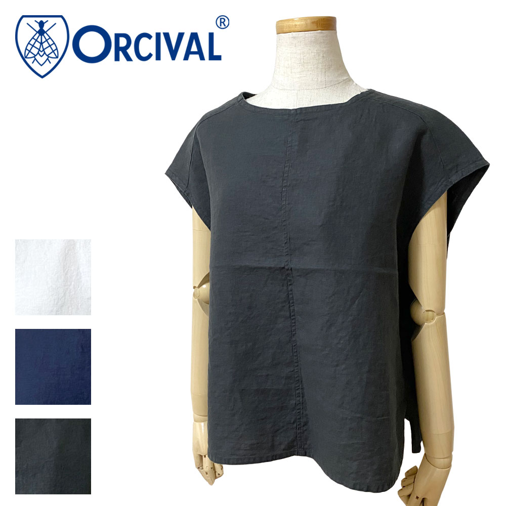 Orcival オーシバル リネンクロス スリーブレス プルオーバー レディース OR-B0264 YLM