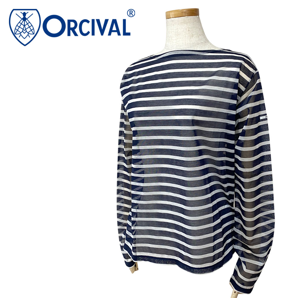 Orcival オーシバル シースルー ボートネック長袖カットソー レディース OR-C0461 STJ