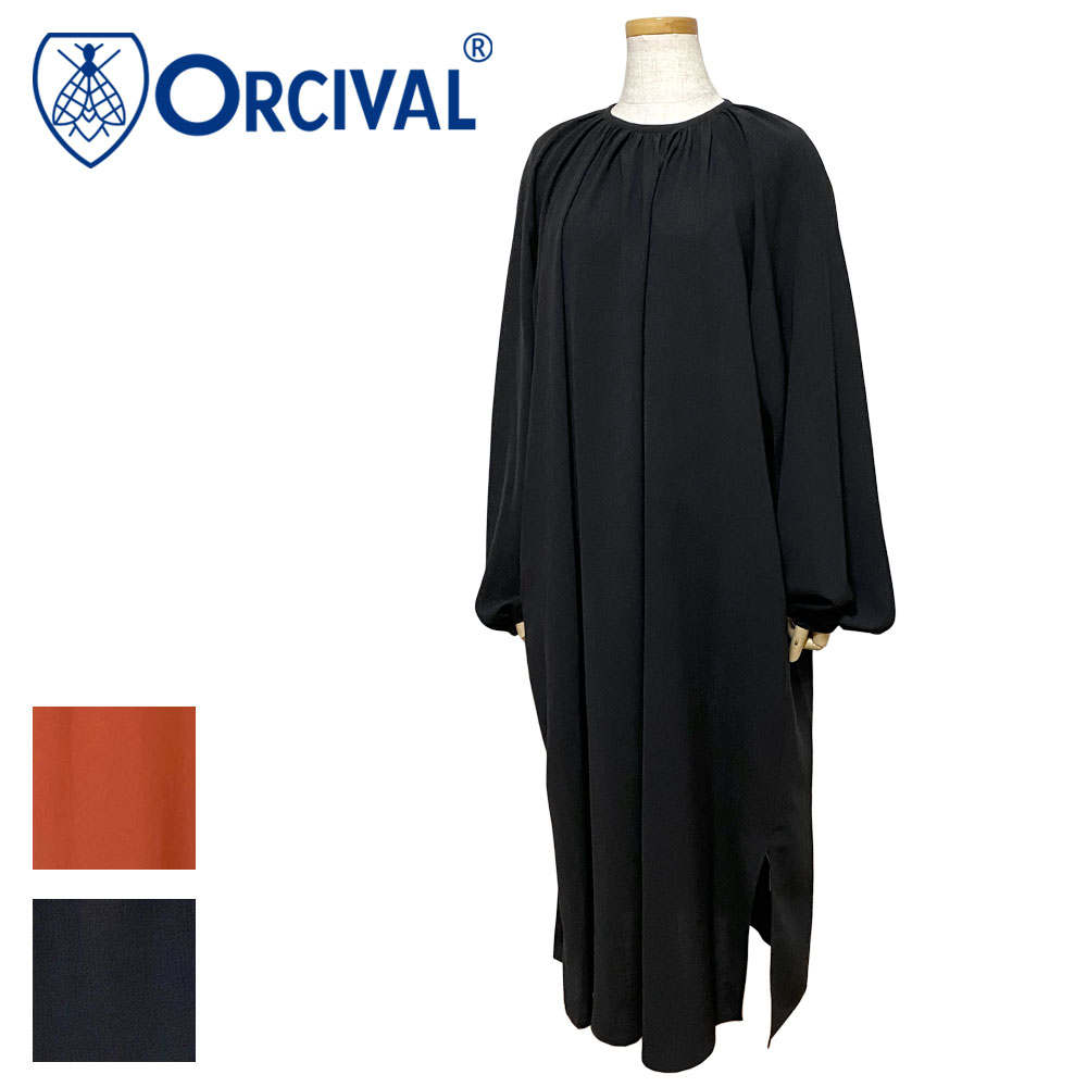 Orcival クルーネック パフスリーブ ワンピース Lady's 【OR-B0190 KYN】