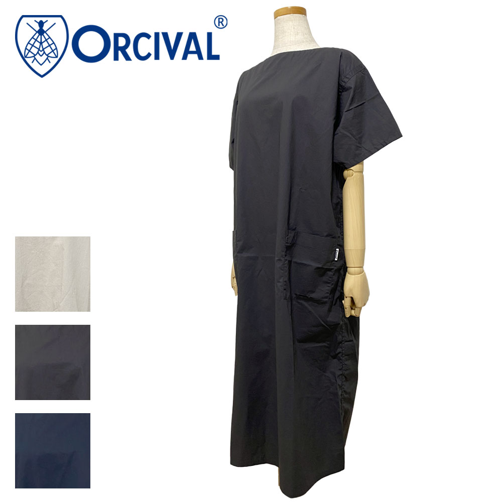 Orcival オーガニックタイプライター ボートネックワンピース Lady's 【OR-G0021 OTY】