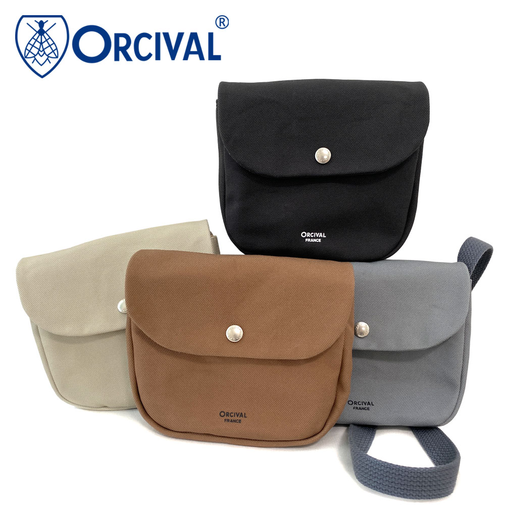 Orcival ライトキャンバス フラップショルダーポーチ 【OR-H0122 LCV】
